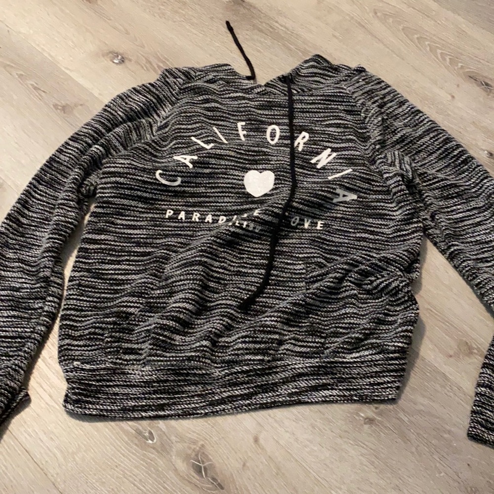 Black sweater with hoodie